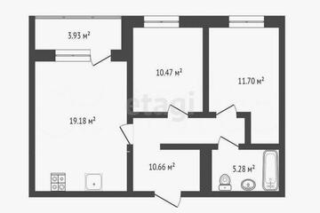 2-к квартира, 55 м², 5/13 эт.